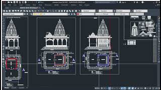 Autodesk AutoCAD TEMPLE DESIGN FRONT_SIDE_SECTION_PLAN_ALL ELEVATION screenshot 4