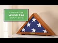 Personalized Veterans Flag Display Case XL | Walter Drake