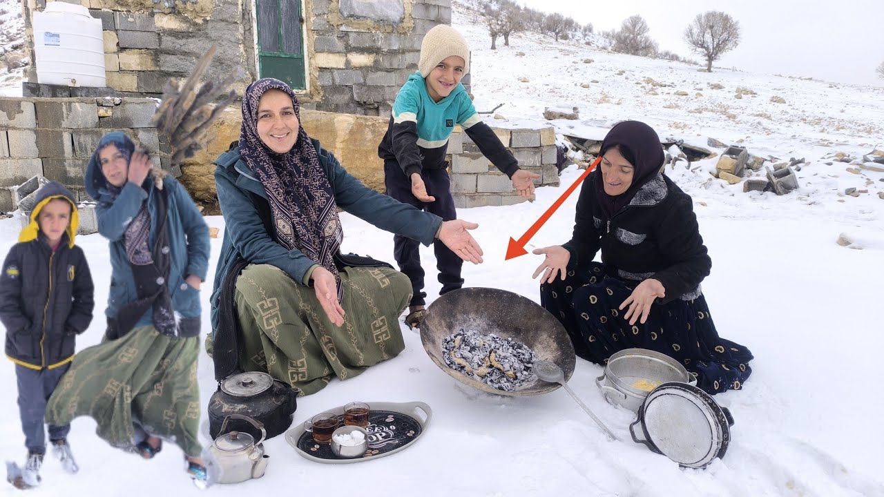 A woman's sacrifice in the bone-chilling cold ❄️