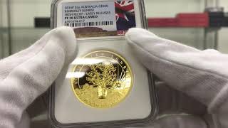 2016 オーストラリア ハイレリーフ キンバリーの日の出 2オンス 金貨 ホワイトダイヤモンド付 NGC PF70 UC ER