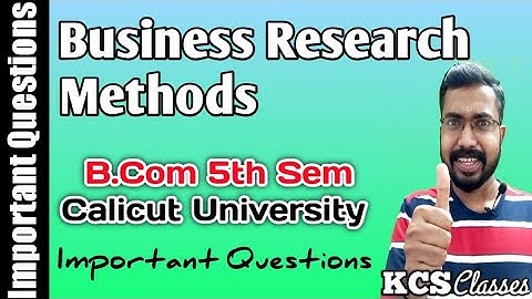Business Research Methods|Important Questions|Calicut University Bcom 5th Semester