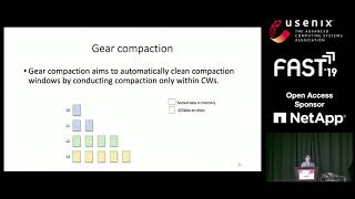 FAST '19 - GearDB: A GC-free Key-Value Store on HM-SMR Drives with Gear Compaction