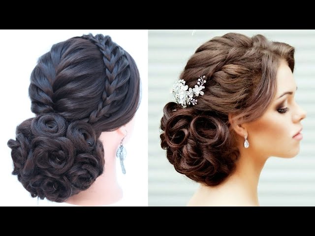 latest wedding juda hairstyle for gown, lehnga, western dresses, party ||  wedding guest hairstyles - YouTube