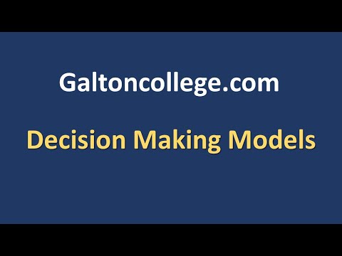 ვიდეო: მოდელირება, როგორც გადაწყვეტილების მიღების მეთოდი
