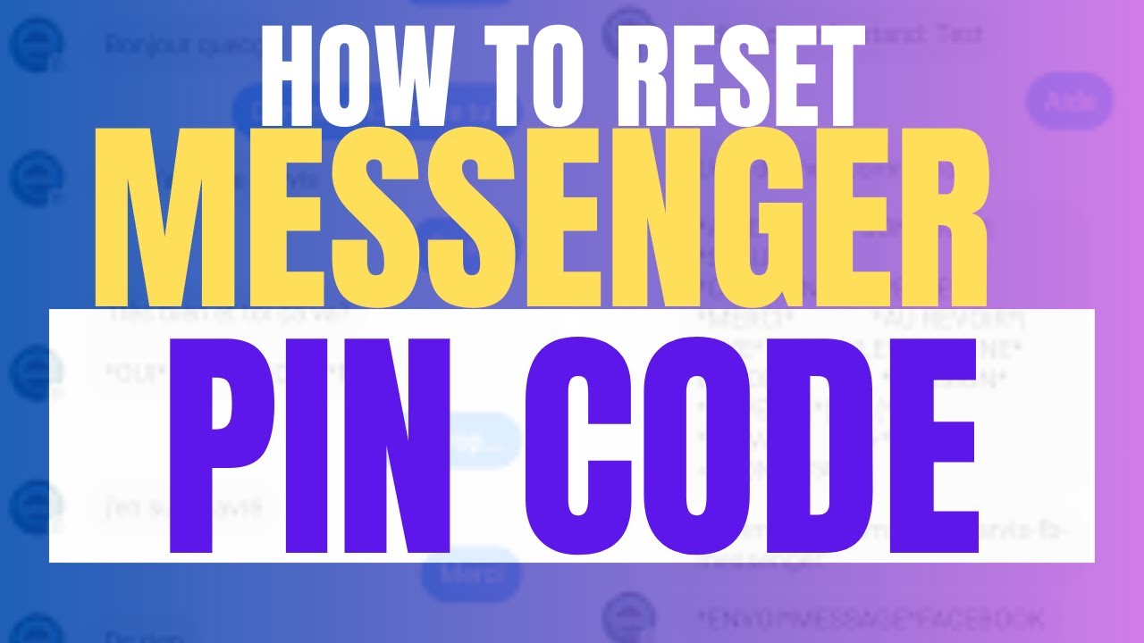 How to Reset Messenger Pin Code 2025 (Fix Messenger Reset Pin Option ...