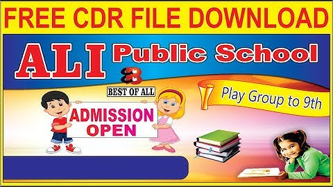 School Admission Open Banner l Free CDR File 2019 l Corel Draw Tutorial l by Best Of All