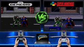 Death and Return of Superman – Sega Genesis (Mega Drive) vs Super Nintendo (SNES) | Real Comparison screenshot 1