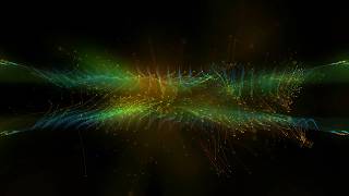 Particle Wave Blue Green Yellow Background Loop Dark Satisfying Loop 4K