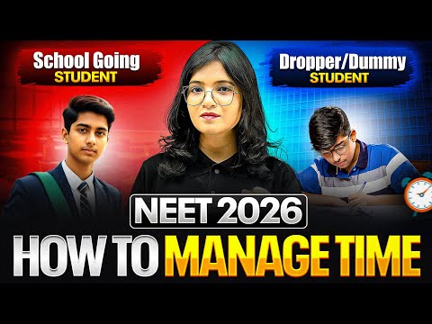 How Toppers Manage Time for NEET 2026 ⏰ | School Students vs Droppers | Time Table & Study Tips