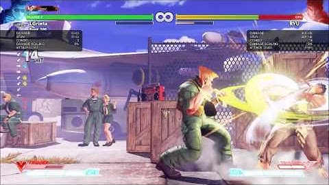 [SFV] Desk Guile combo with inputs and attack data