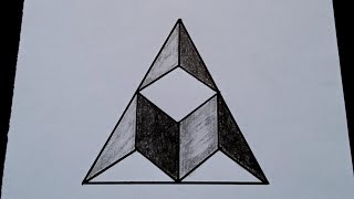 3d drawing # 3d triangle drawing #3d geometrical figure drawing
