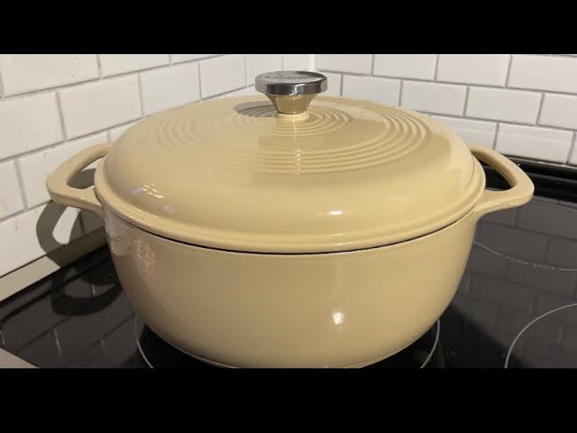 7.5 Quart Enamel Cast Iron Dutch Oven, Oyster