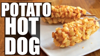 DIY POTATO HOT DOG 감자 핫도그 krinkle-cut fry corn dog  | WEENIES screenshot 3