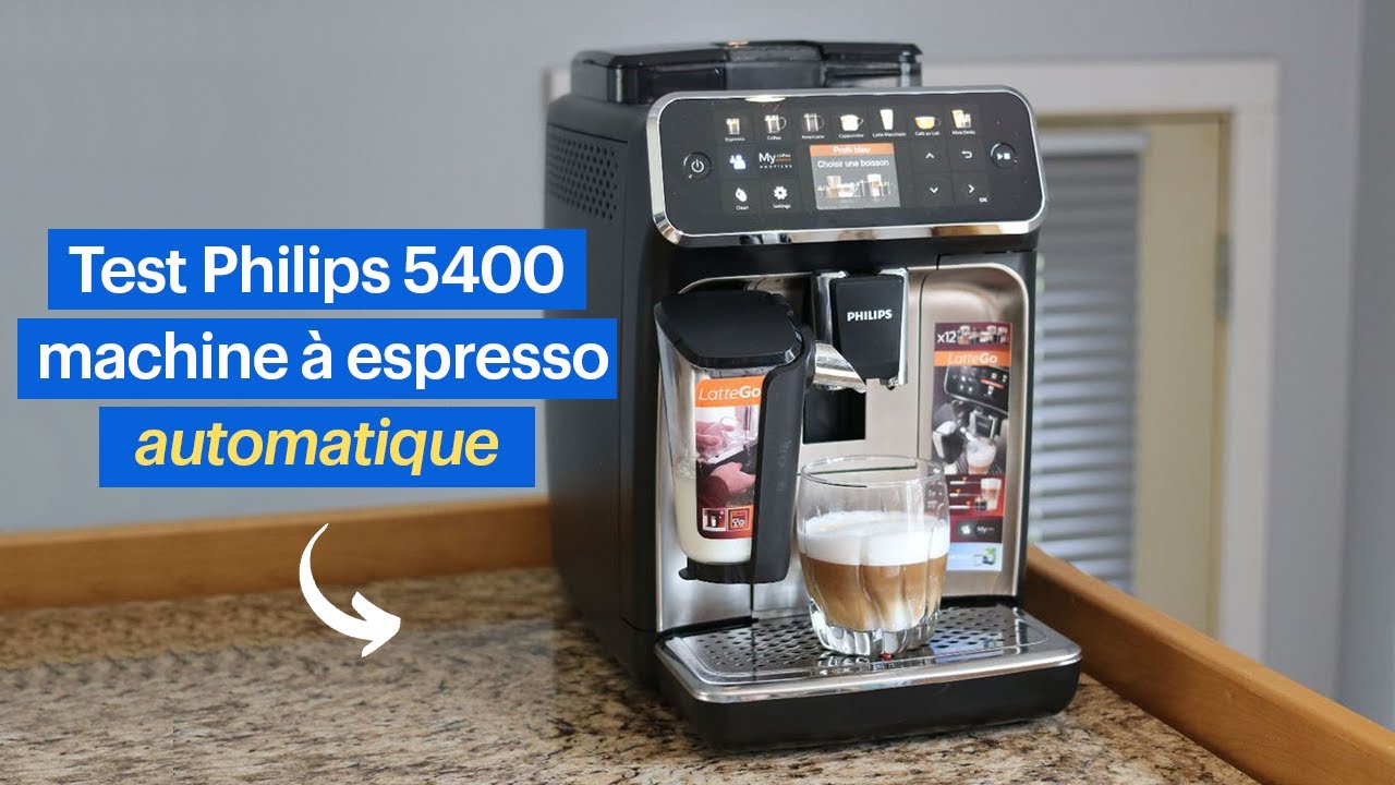 Philips Série 4300 Machine Expresso - Café à Grain - LatteGo Mousseur à  Lait, 8 Spécialités de Café, Affichage Intuitif, Noir (EP4346/70)