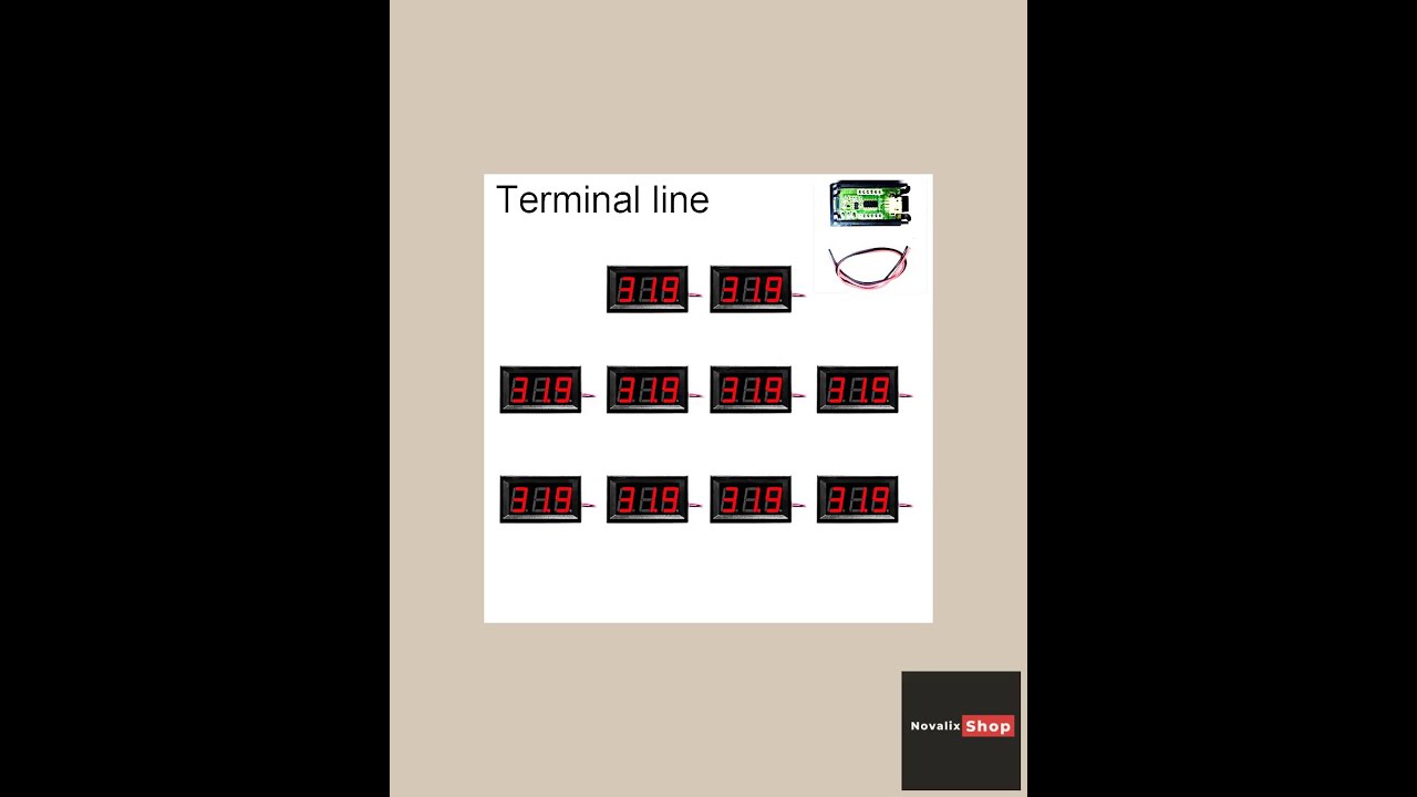 Misuratore di Tensione Digitale a 3 Fili - 10 Pezzi, Display a