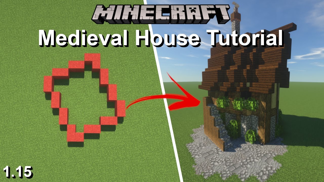 Pedr0Player on X: Casa Medieval Diagonal No Minecraft! Assista -   #Minecraft  / X