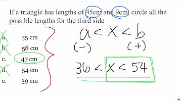 Unit 5: Triangle Inequality Part 1