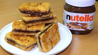 Nutella French Toast | Nutella Stuffed French Toast Sticks | Easy Nutella Snacks