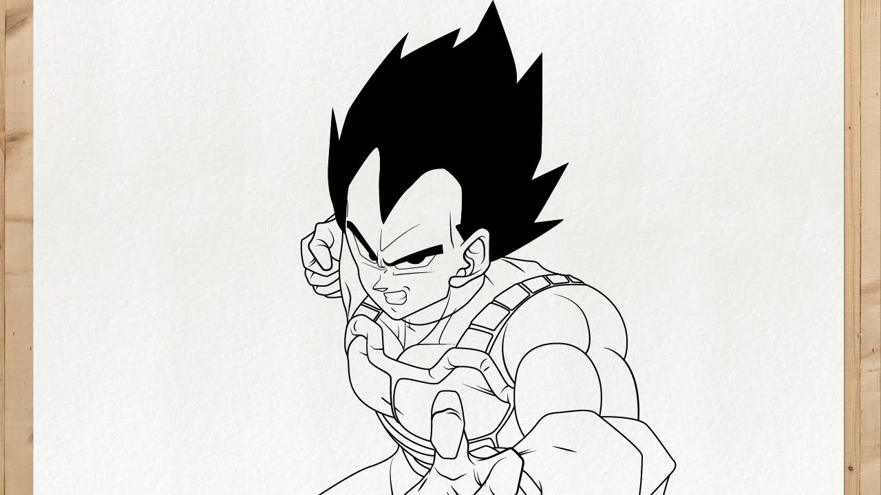 Como desenhar VEGETA muito facil e simples 