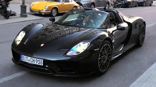 Porsche 918 Spyder | Start Up + Driving | Munich