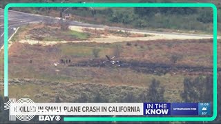 Six people are dead after a plane crashes and catches fire in Southern California, officials say