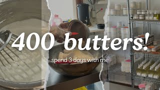 MAKE 400 BODY BUTTERS WITH ME! - Small Business Re-stock!