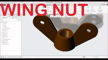 WING NUT  IN CREO PARAMETRIC ||  PRO/E  creo parametric part modeling