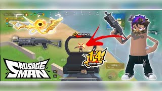 MYTHIC ENERGY GUN 🔥 PP19 14 KILLS GAMEPLAY SS18 SAUSAGE MAN screenshot 5