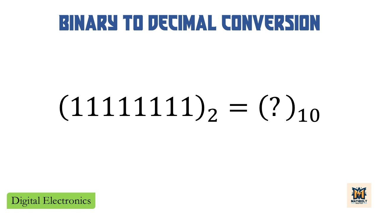 Problem 6 - Binary to Decimal Conversion | Digital Electronics ...