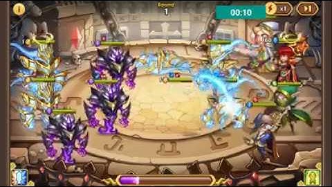 Idle Heroes team 3 dark, 3 light, good and evil aura