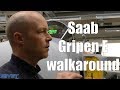 Saab Gripen E Walkaround at the Saab factory at Linköping - Guided by test pilot André Brännström