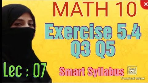 Exercise 5.4 [Q3 Q5] || Math Class 10 || Unit 5 || Sets and Functions || Lec 7|| Ocean of Knowledge
