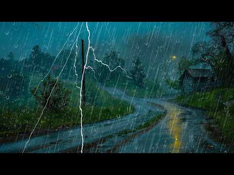 Sonido de Lluvia para Dormir von Truenos Fuertes - Alivia el Estrés y la Ansiedad para Dormir