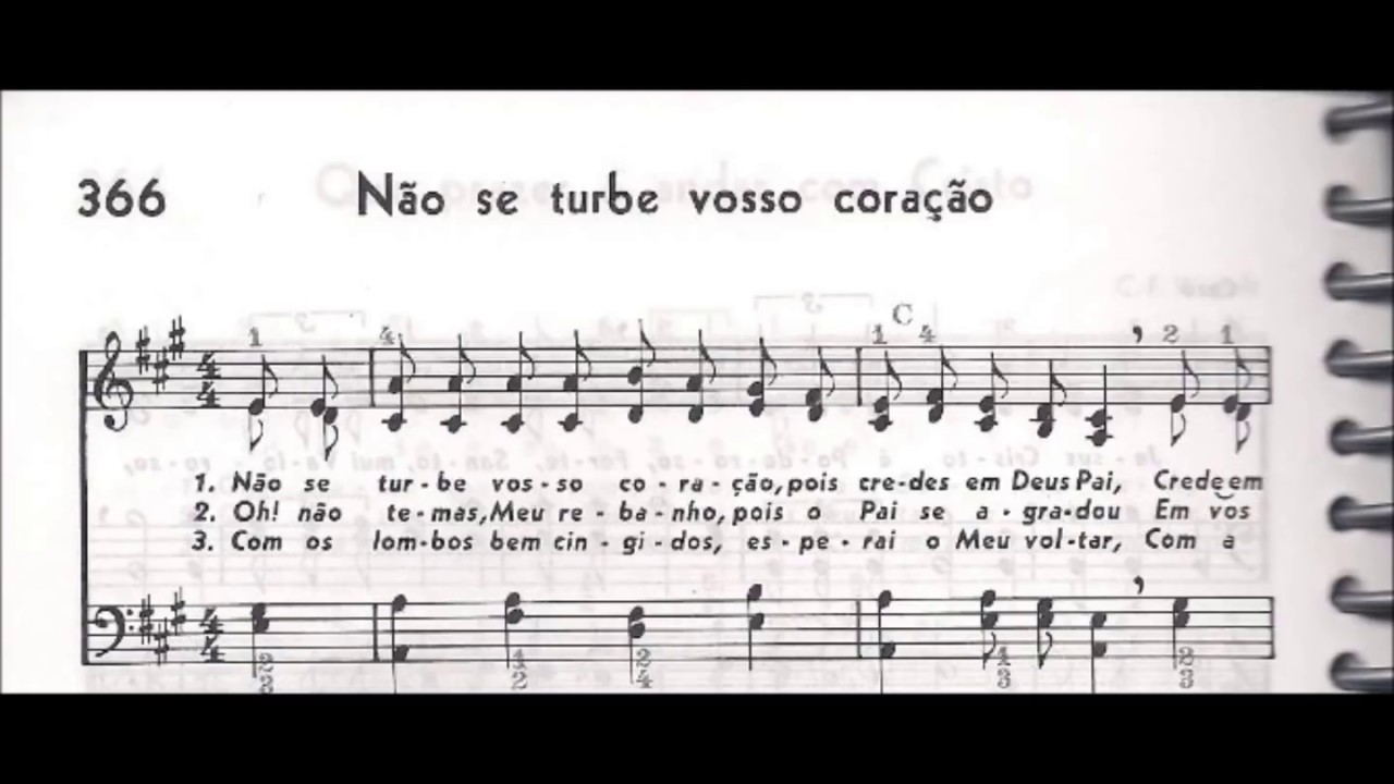 Cifra Não Se Turbe O Vosso Coração - RETOEDU