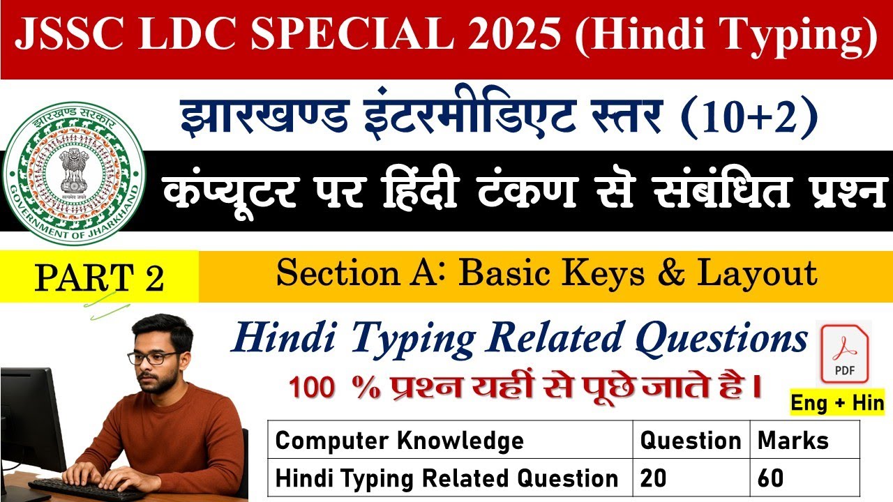 Вопросы по печати на хинди #jsscldc #hindityping Практика печати на хинди Шрифт KrutiDev010