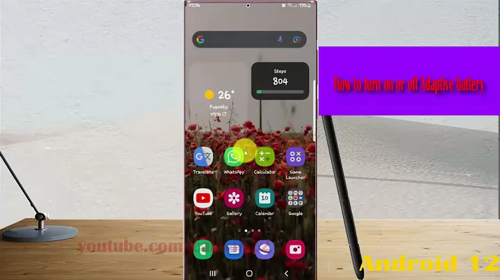 Samsung Galaxy S22 Ultra : How to turn on or off Adaptive battery