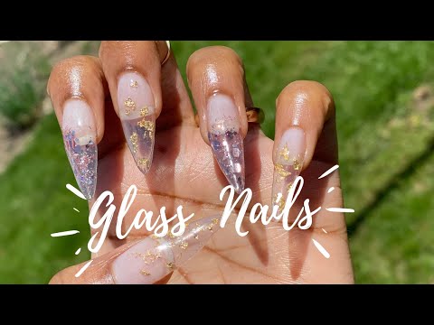 Encapsulated Glitter and Foils Nails | Glass Gel Nails