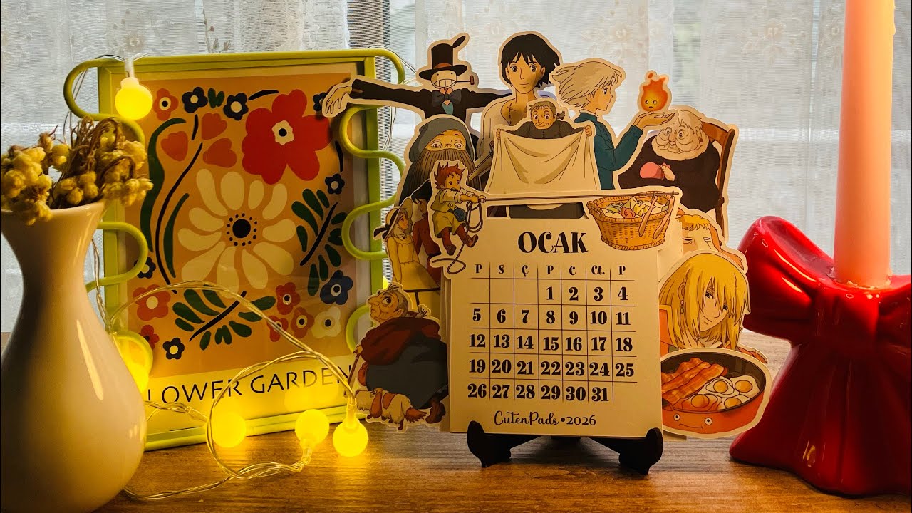 Cozy Ghibli Desk Setup with My Black Cat | Soft Lamp & Calm Vibes