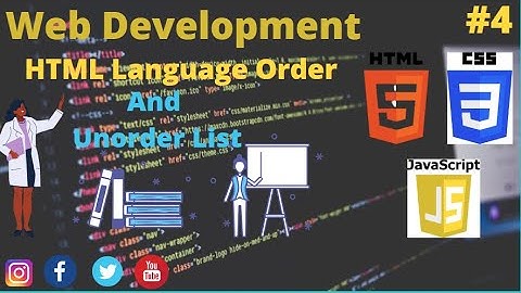 Web Development Full Course in Hindi #4, Learn HTML for Order And Unorder List With #CodingWithHarry