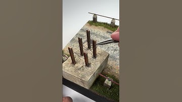 How to prepare and install barbed wire on your diorama. #scalemodel #135scale #diorama #tutorial