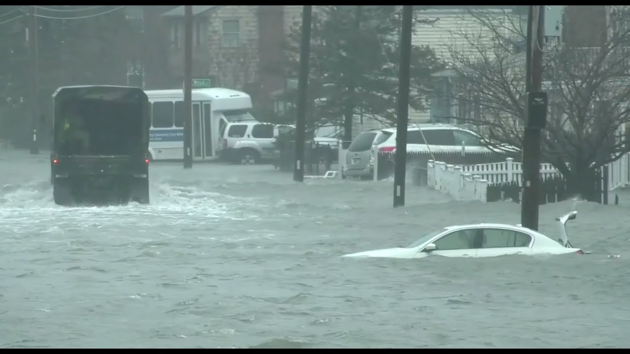 Winter Storm Flooding Hits Massachusetts - YouTube