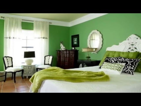 Wooden Floor Installation for Beautiful Green Bedroom Design Concept