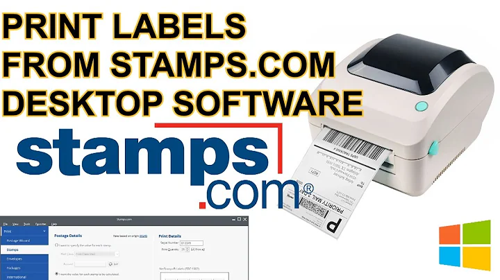 How to Print Shipping Labels from Stamps.com Desktop Software on Windows Setup Tutorial UPDATED 2019