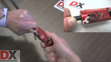 DXE-213U Coax Cable prepared using the DXE-UT-8213 Coax Prep Tool