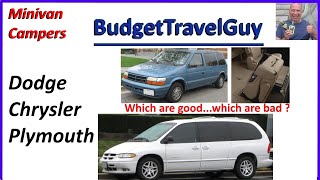  Minivan Camper Build Out  Info on Dodge, Chrysler, Plymouth (Grand Caravan ) Good For Van Life?