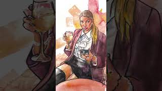 Combien de temps pour peindre un portrait ? #aquarelle #art (sans le dessin)