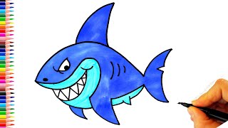 Köpek Balığı Çizimi - Köpek Balığı Nasıl Çizilir? - How To Draw A Shark