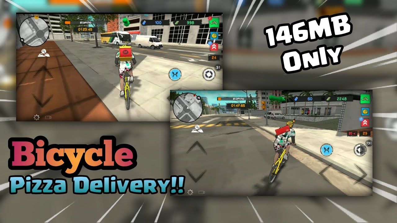GAME SIMULASI TERBARU OFFLINE - Bicycle Pizza Delivery! || GAME ANDROID