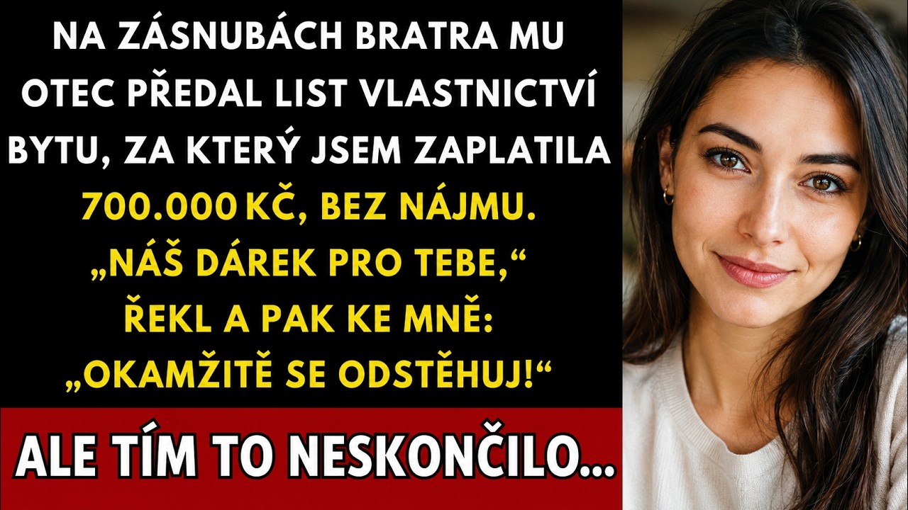 Můj bratr se zasnoubil a moji rodiče mu na oslavě před čtyřiceti hosty předali „svatební dar“. Byl to byt, ve kterém jsem bydlela pět let, který jsem kompletně zrekonstruovala za své peníze a na...