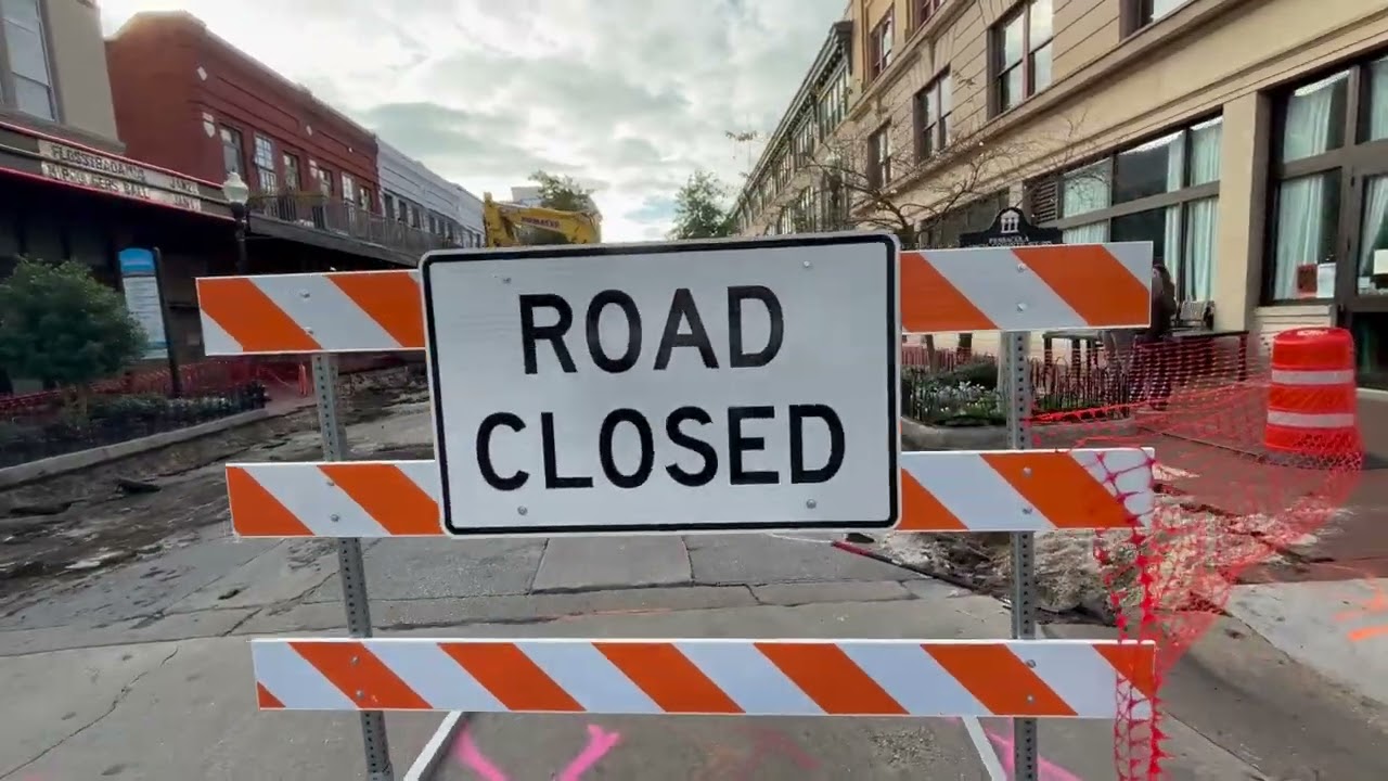 Palafox Street construction project starts in downtown Pensacola, Florida